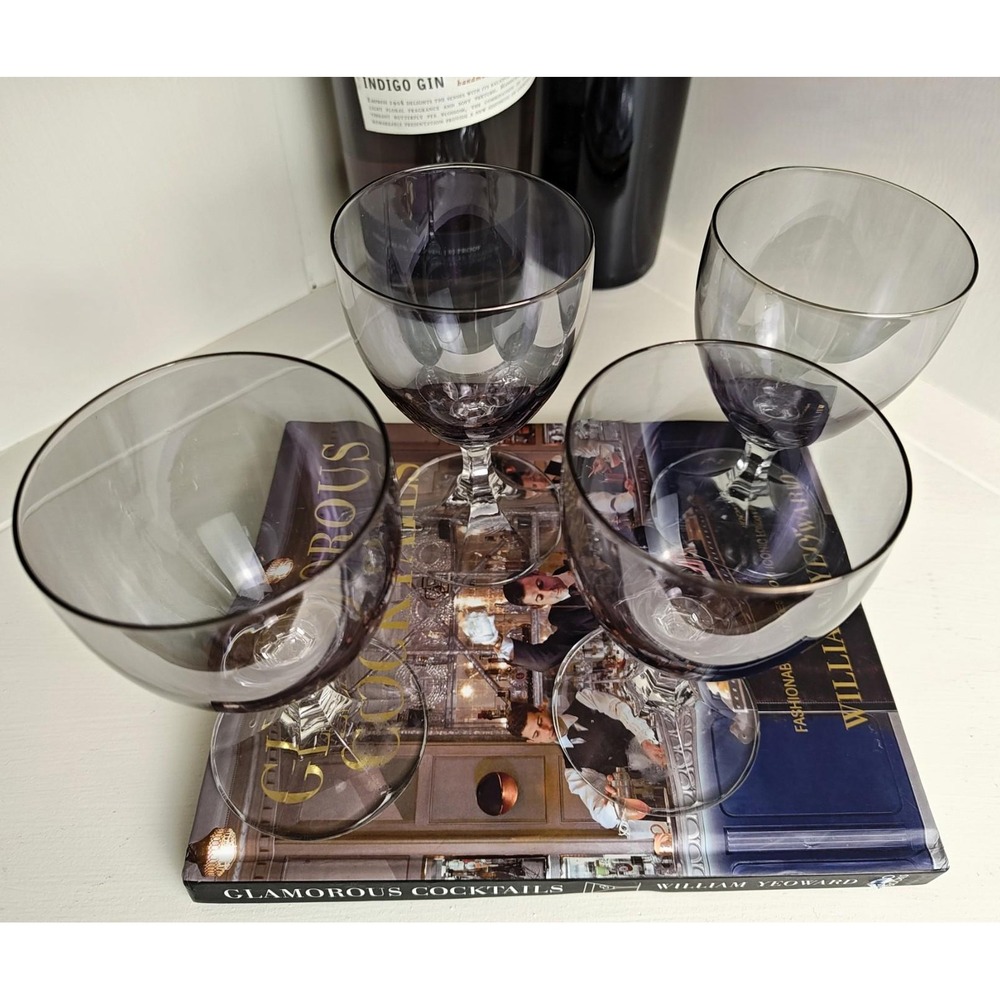 Vintage Neckar Iridescent Smoke Wine Glasses by Schott-Zwiesel Set of 4 | MCM - Picture 3 of 5